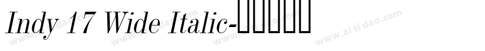 Indy 17 Wide Italic字体转换